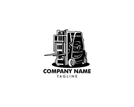 Forklift logo vector, forklift icon Stock Illustration