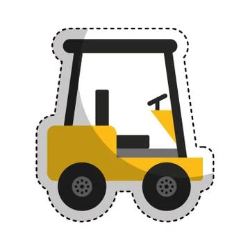 Forklift machine logistic icon Illustrazione stock
