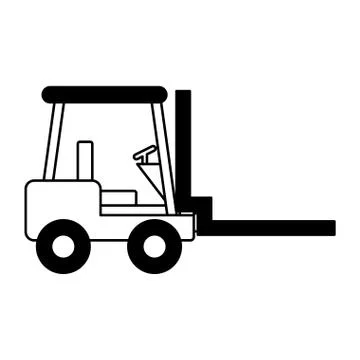 Forklift machine logistic icon Illustrazione stock