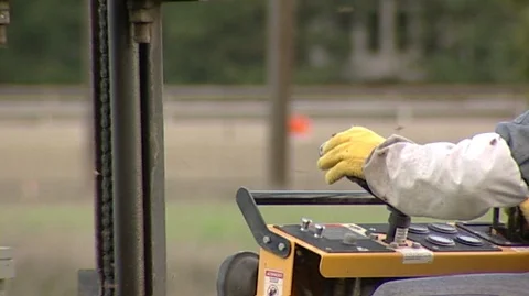 Forklift Moving Hive Boxes Stock Footage 93664034