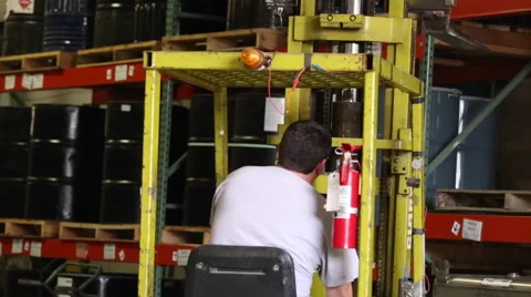 Forklift operator Stockbeeldmateriaal 45700463