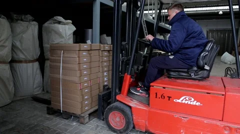 Forklift pallets Stock Footage 47877360