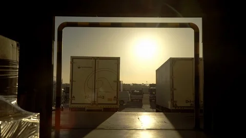 Forklift Parking Video stock 123019804