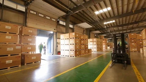 Forklift Passing By Video stock 122997786