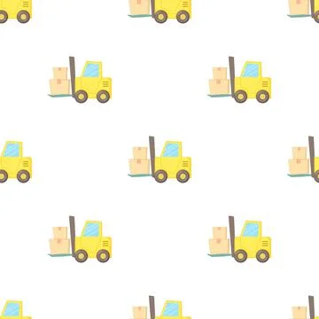 Forklift pattern seamless vector Illustrazione stock