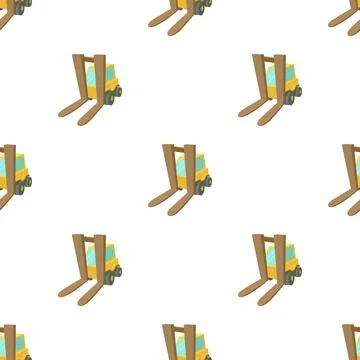 Forklift pattern seamless vector Illustrazione stock