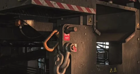 The forklift pulls up at the factory to pick up the cargo Stock Footage 132403051