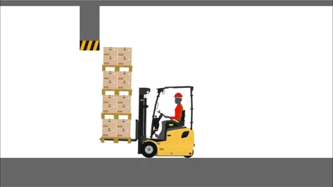 Forklift safety Stock Footage 130254434