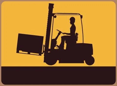 Forklift sign Stock Illustration