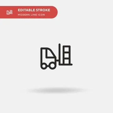 Forklift Simple vector icon. Illustration symbol design template for web mobi Stock Illustration