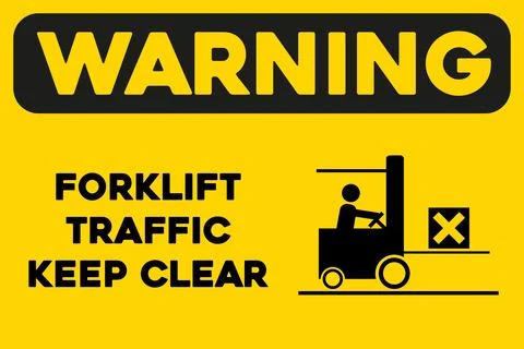 Forklift traffic warning sign Stock Illustration