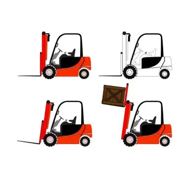 Forklift truck isolated vector image Stock Illustration