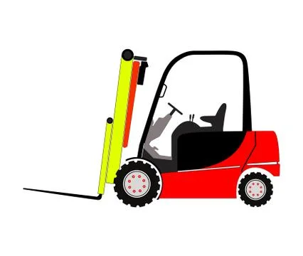 Forklift truck isolated vector image Stock Illustration
