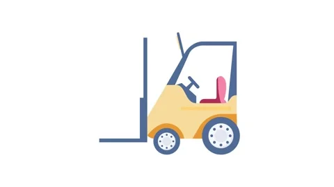 A forklift truck transporting boxes, ready for delivery in a logistics envi.. Stock Footage 332321872