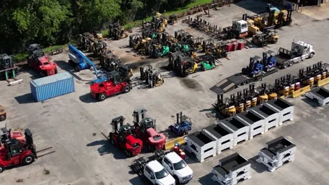 Forklift trucks Vídeo Stock 245624866