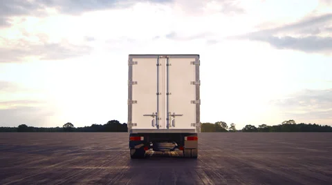 Forklift Unloading Stack Of Boxes In Truck Vidéo 45157173