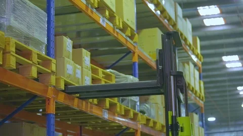 FORKLIFT USING Stock Footage