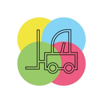 Forklift vector icon Illustrazione stock