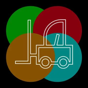Forklift vector icon Illustrazione stock