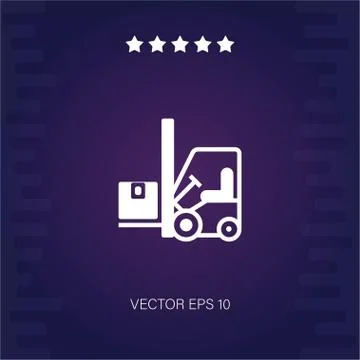 Forklift vector icon Stock Illustration
