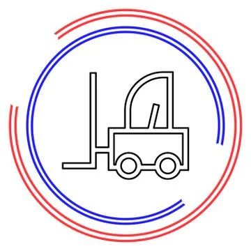 Forklift vector icon Stock Illustration