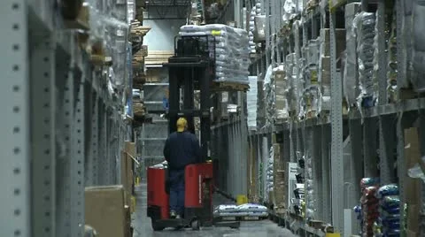 FORKLIFT IN WAREHOUSE 2 스톡 동영상 11158922
