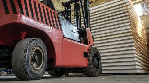 Forklift in a warehouse Stock Footage 148404156