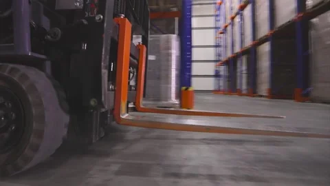 Forklift in the warehouse. The forklift | Stock Video | Pond5