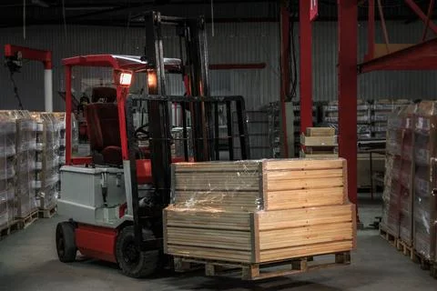 Forklift in Warehouse Stock Photos