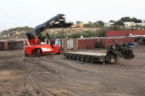 Forklift on Work Stock Photos