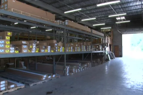 Forklifter Loading a Truck From Warehouse 库存影片 780214