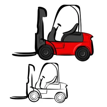 Forklifts Stock Illustration