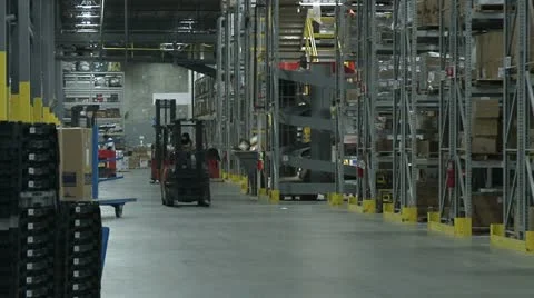 FORKLIFTS IN WAREHOUSE 3 스톡 동영상 11158544