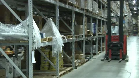 FORKLIFTS IN WAREHOUSE 4 스톡 동영상 11158325