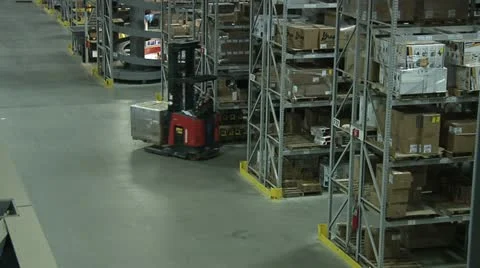 FORKLIFTS IN WAREHOUSE 스톡 동영상 11159103