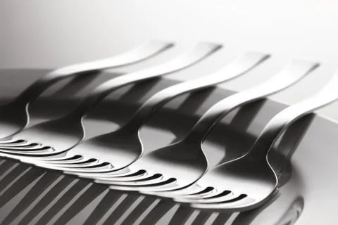Forks background Stock Photos