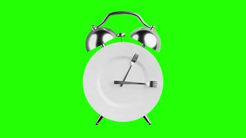 Forks Seamless Looped Animating  Rotating Like Timer Hands On Plate Stock Footage 324690106