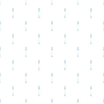 Forks seamless pattern repeating light blue kitchen utensil Stock Illustration