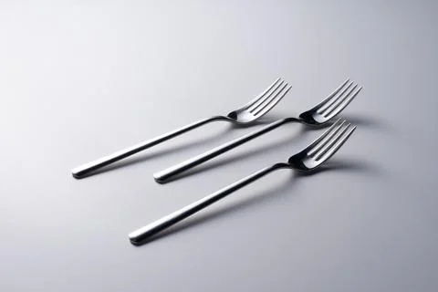 Forks on white background 写真素材