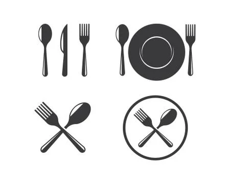 Fork,spoon logo vector illustration Illustrazione stock