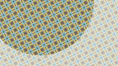 Form of a 2D graphic pattern that rotates clockwise on a background. Stock Footage 112619311