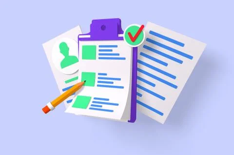 Form 3D render and profile 3d render Stock Illustration