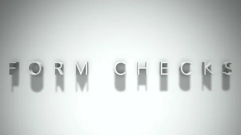 Form checks 3D title animation with shadows on a white background Stock Footage 297267204