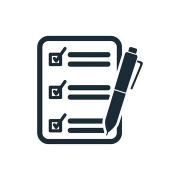 Form, Document with Pen and Paper Icon Design Template Elements Stock Illustration