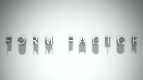 Form factor 3D title animation with shadows on a white background Stock Footage 297671589
