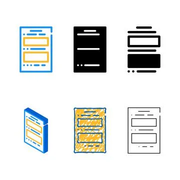Form file color icon vector stylized 스톡 일러스트