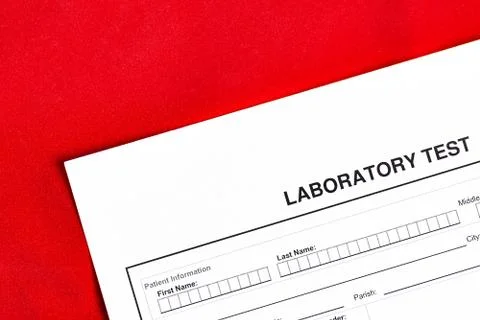 Form to fill in red background Stock Photos