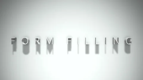form filling 3D title animation white te... | Stock Video | Pond5