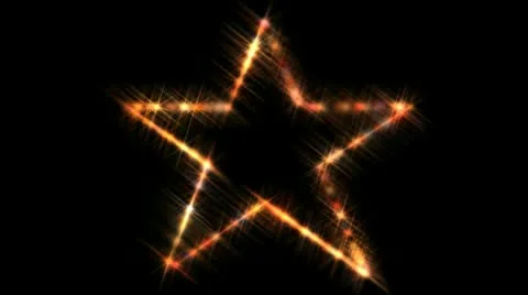 Form of five-pointed star. Bokeh. Stock Footage 10565293