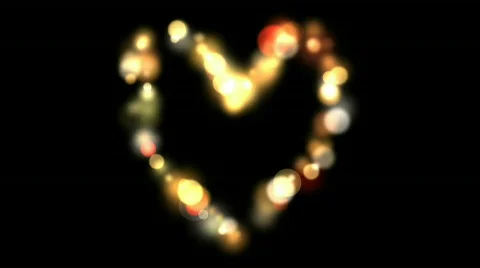 Form of heart. Bokeh. Video stock 859054